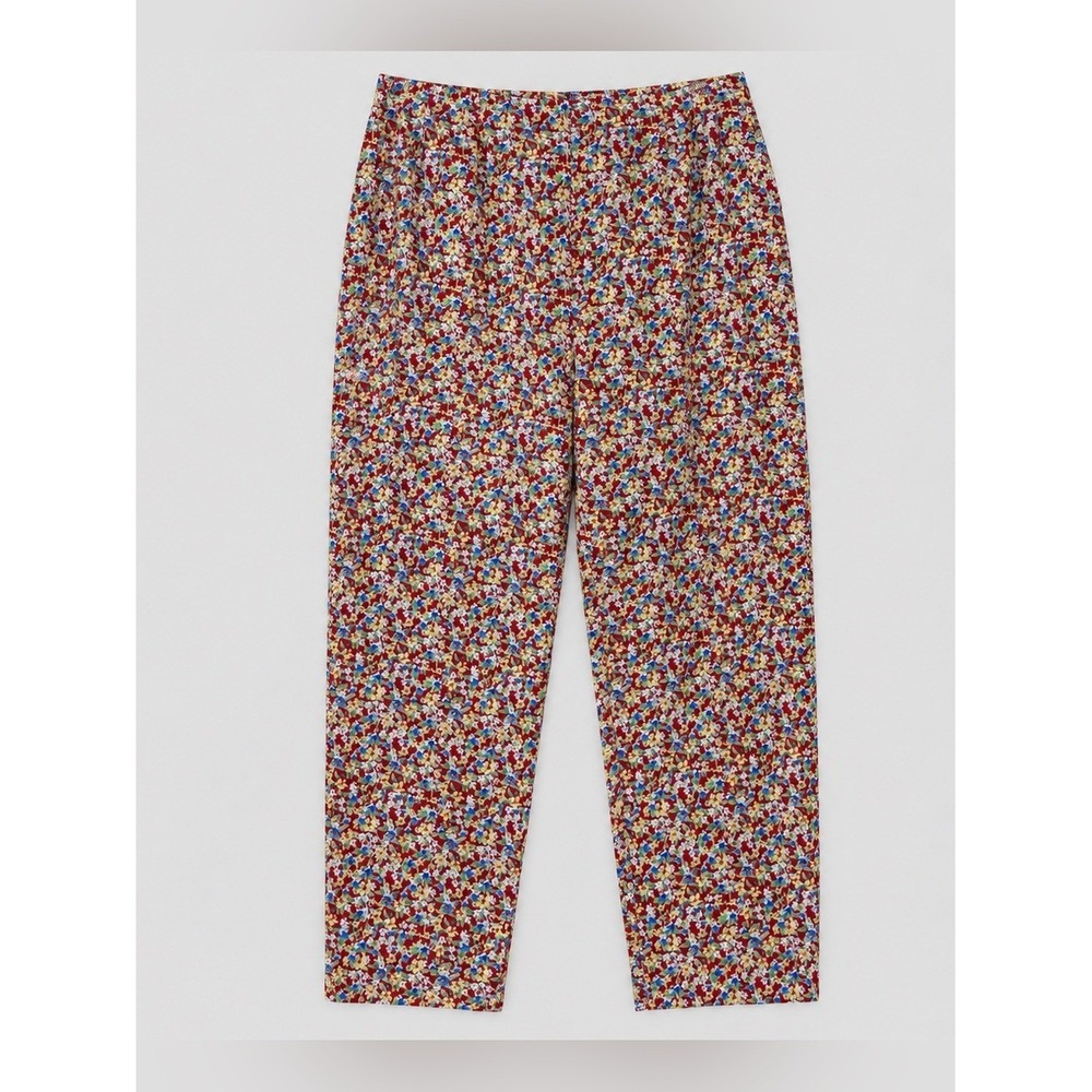 Vintage 90s Susan Bristol American Pie Floral Pants 16 Cottage Cotton New